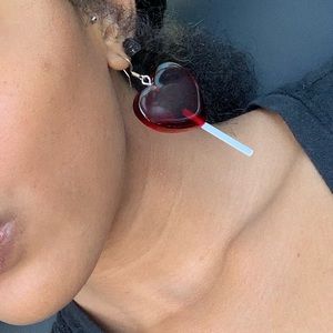 Candy heart earrings